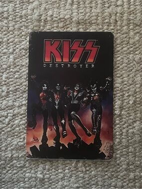 KISS Destroyer Tin with Red and Black Band Artwork